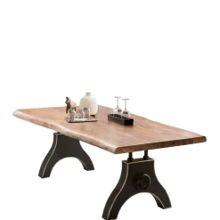 Naturkanten Esstisch mit Industrial Gestell - Belego