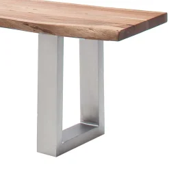 Naturkanten Esstisch-Bank in Akazie Natur - Fixum