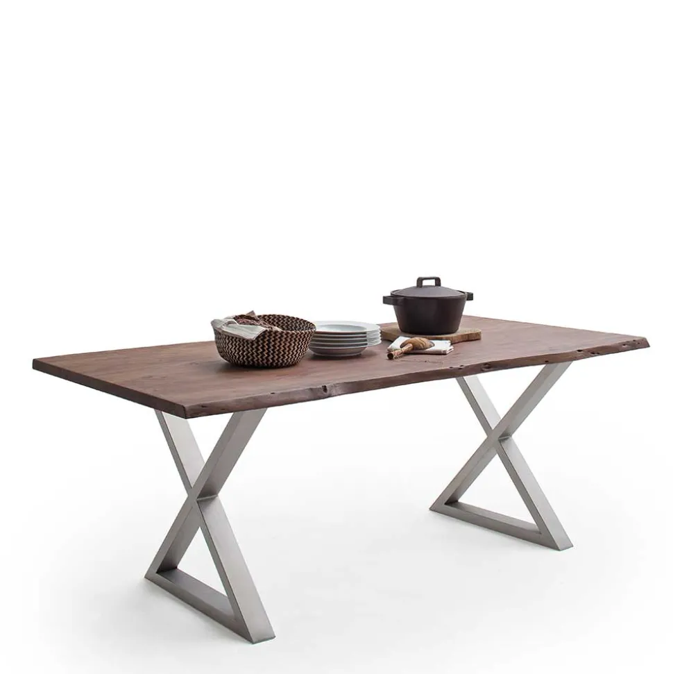 Naturkanten Esszimmertisch in Walnuss - Adison