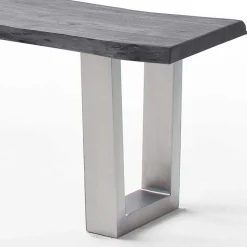 Naturkantenbank in Akazie Grau - Cortessa