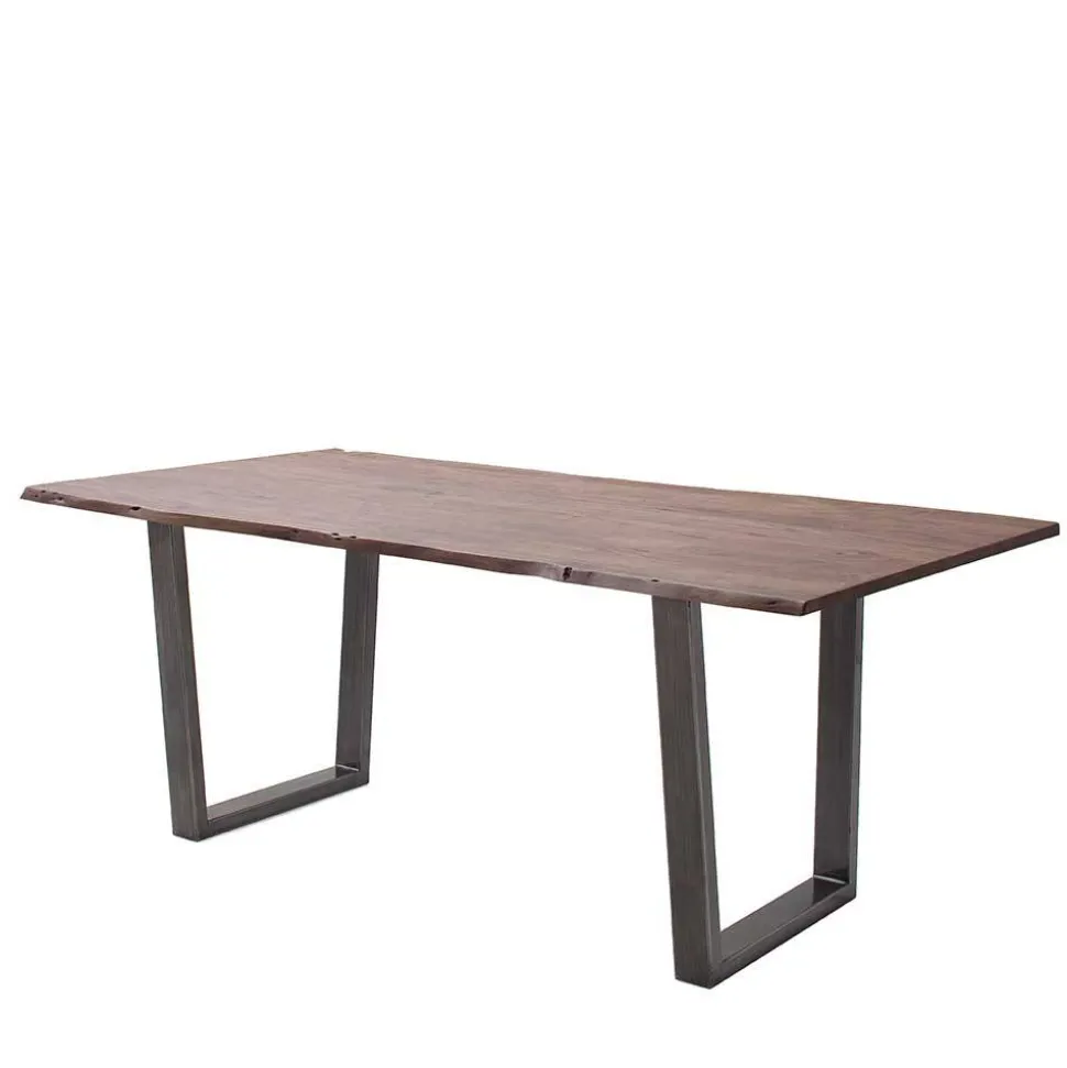 Naturkantentisch in Walnuss Braun Akazie - Genzema