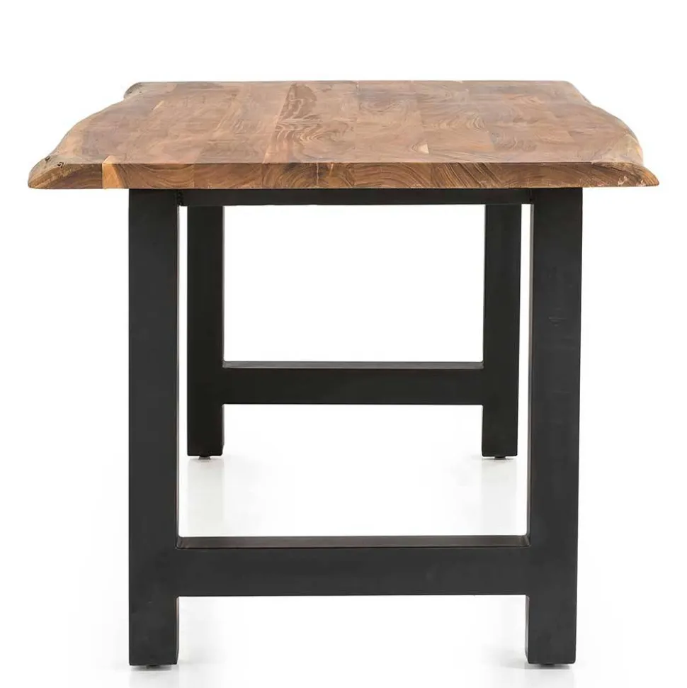 Naturkantentisch und Armlehnenstühle - Norian (fünfteilig)