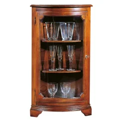 Niedrige Vitrine für die Ecke in Nussbaum - Yawira