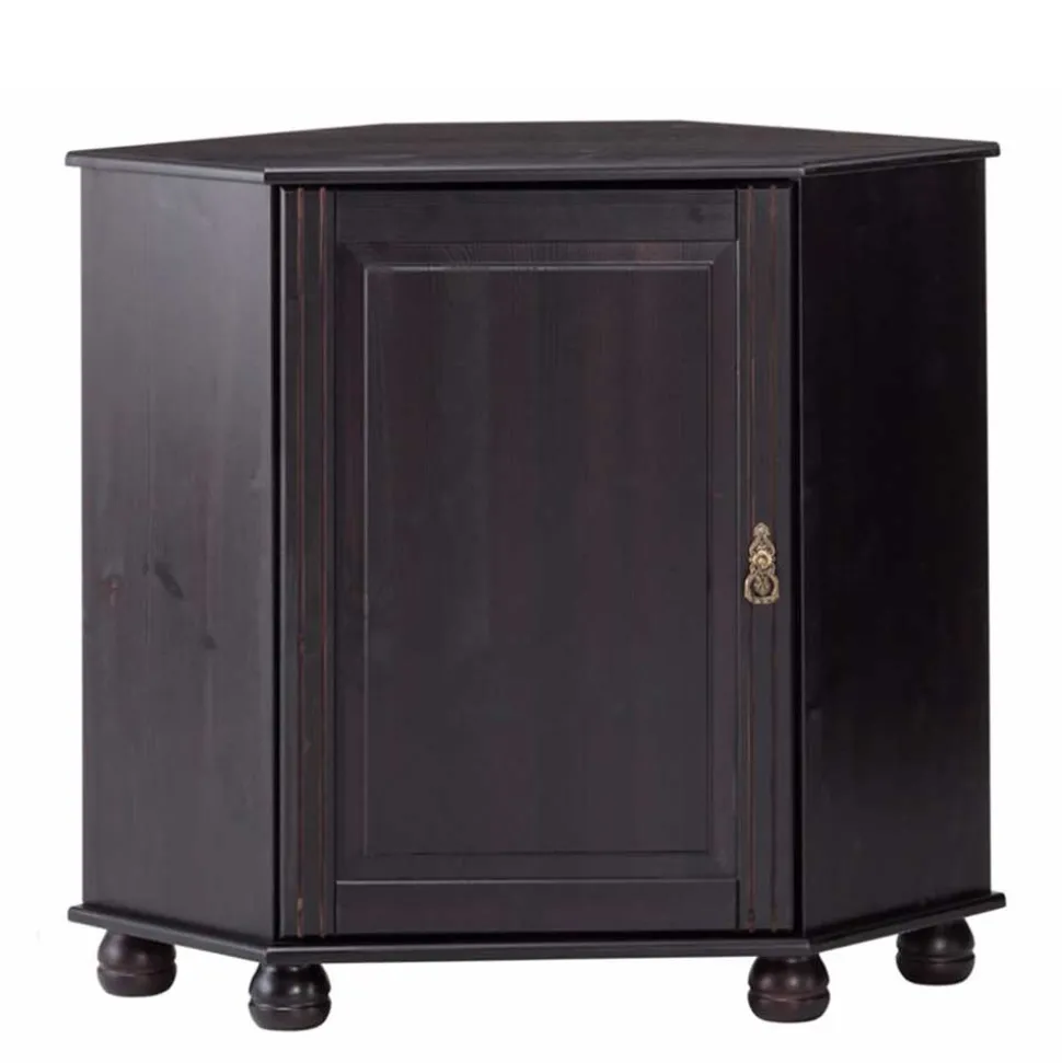 Niedriger Holzschrank für die Ecke in Wenge - Scruba