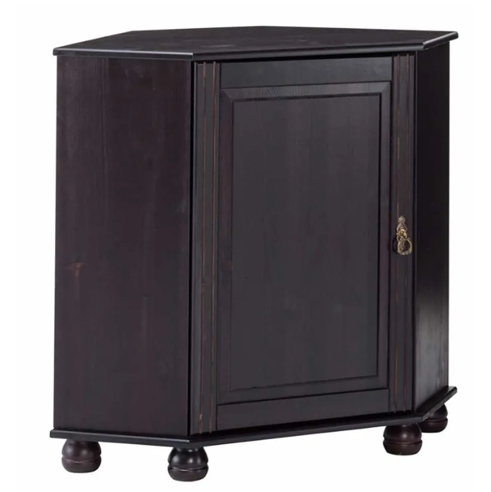 Niedriger Holzschrank für die Ecke in Wenge - Scruba