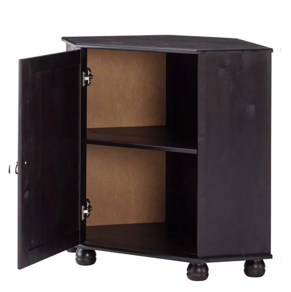Niedriger Holzschrank für die Ecke in Wenge - Scruba