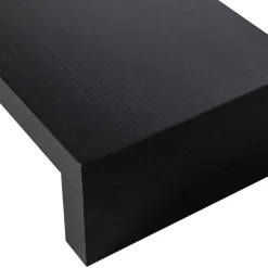 Niedriger Japandi Wohnzimmertisch in Schwarz - Milana