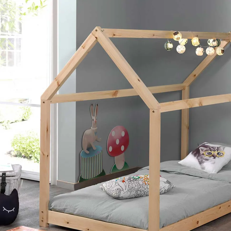 Niedriges Haus Kinderbett in 90x200 - Durango