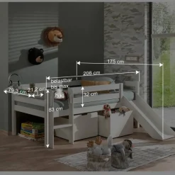 Niedriges Spielbett mit Rutsche - Epiros