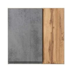 Oberschrank fürs Bad in Wildeiche & Beton - Mia