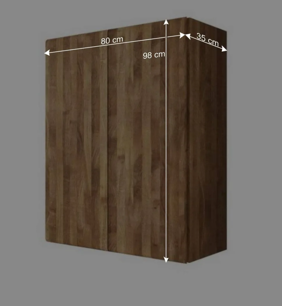 Oberschrank Vaskov aus Wildeiche Massivholz