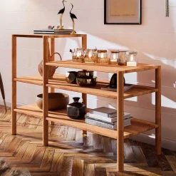 Offenes Holzregal aus Wildbuche massiv - Indrya