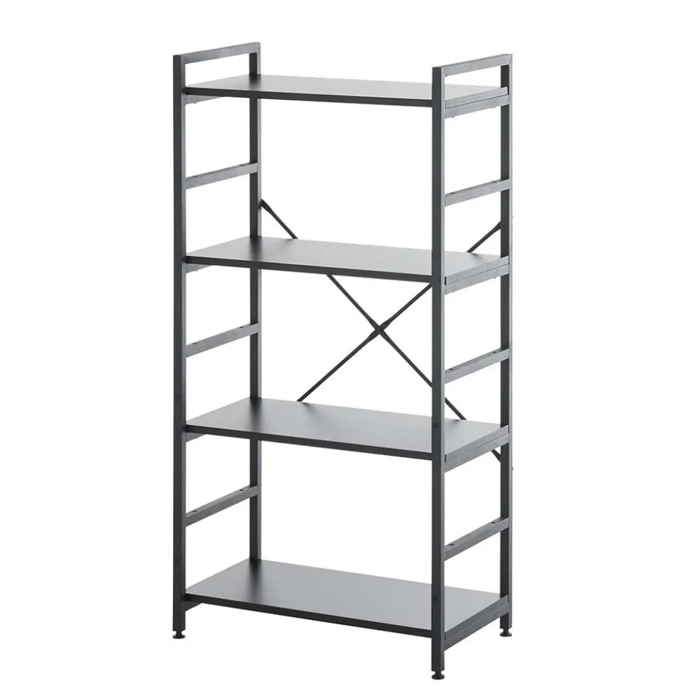 Offenes Industrial Style Regal in Schwarz - Keuna