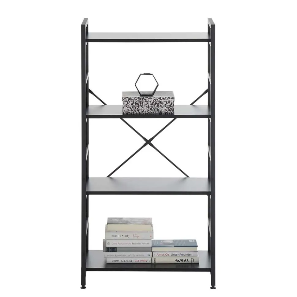 Offenes Industrial Style Regal in Schwarz - Keuna