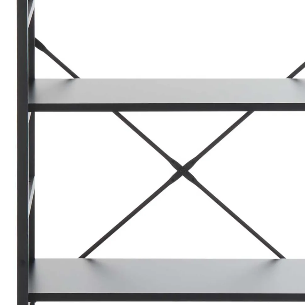 Offenes Industrial Style Regal in Schwarz - Keuna