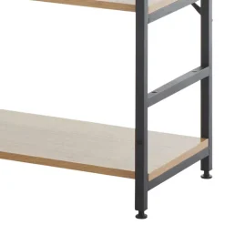 Offenes Standregal in Wildeiche und Schwarz - Lacuva