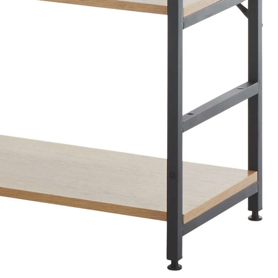 Offenes Standregal in Wildeiche und Schwarz - Lacuva