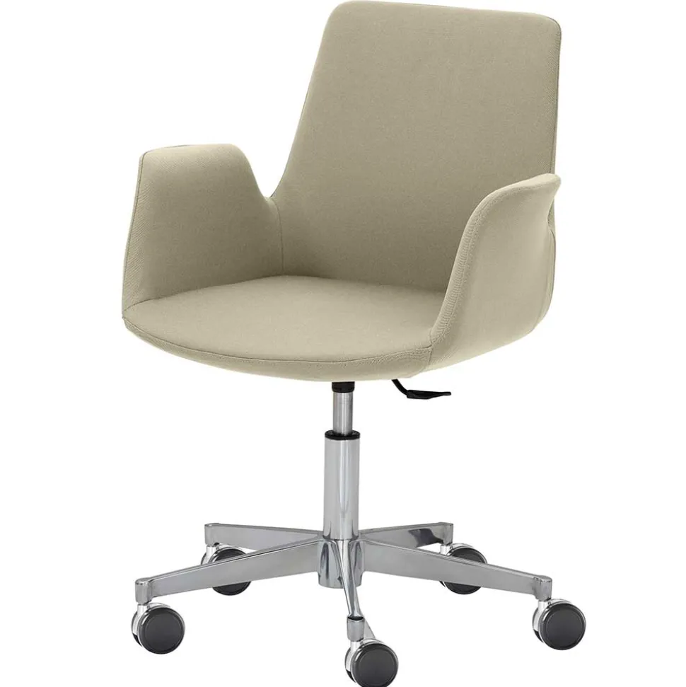 Office Armlehnenstuhl in Taupe - Juncolm