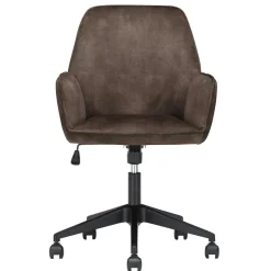 Office Drehstuhl aus Velours in Anthrazit - Pradisio