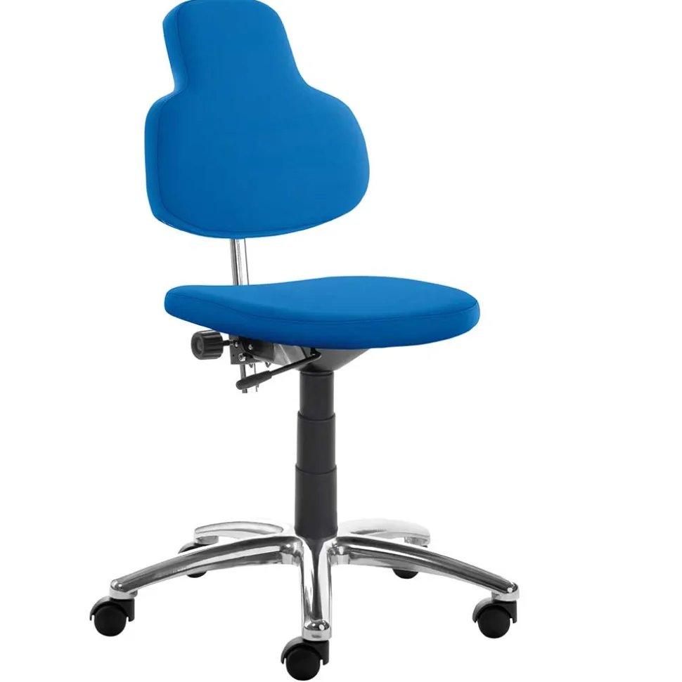 Office Drehstuhl in Blau Kunstleder - Marocana