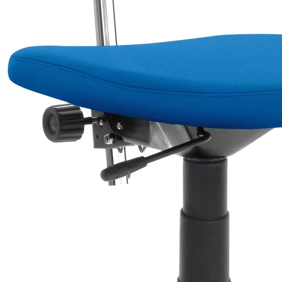 Office Drehstuhl in Blau Kunstleder - Marocana