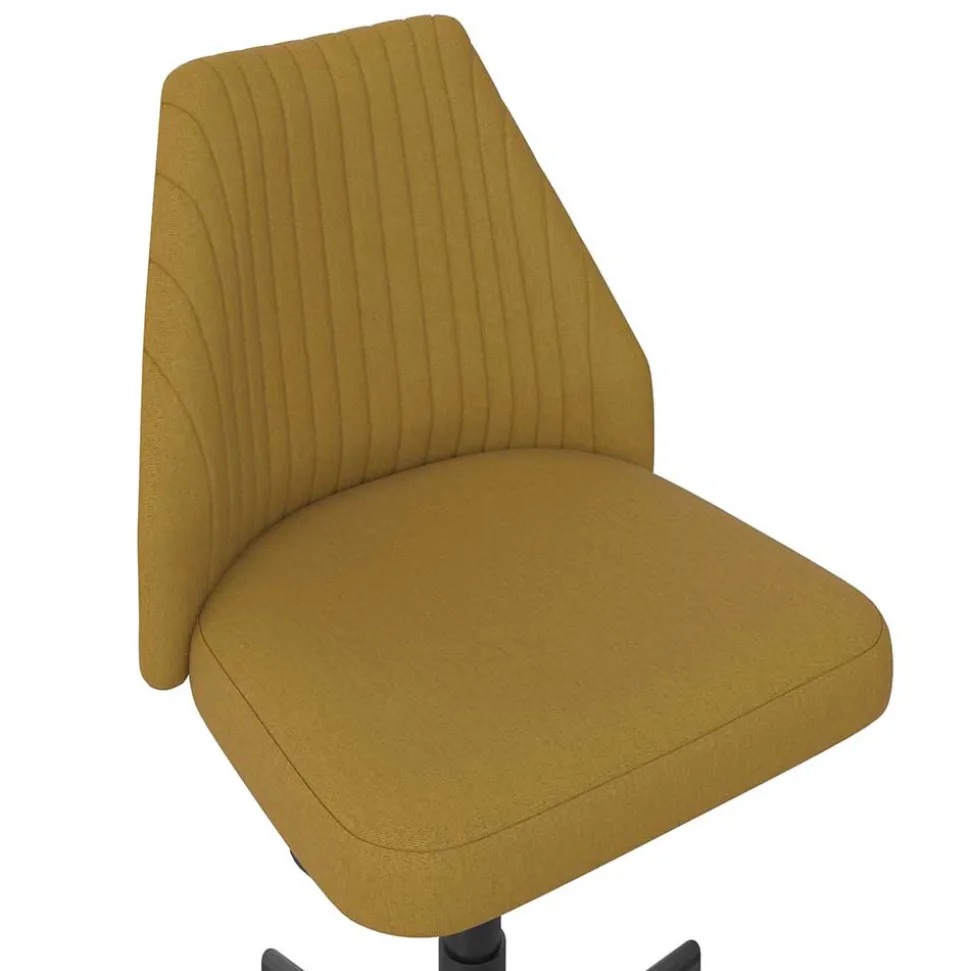 Office Drehstuhl in Gelb Stoff - Taba