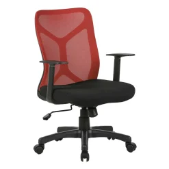 Office Drehstuhl in Rot und Schwarz - Fancys