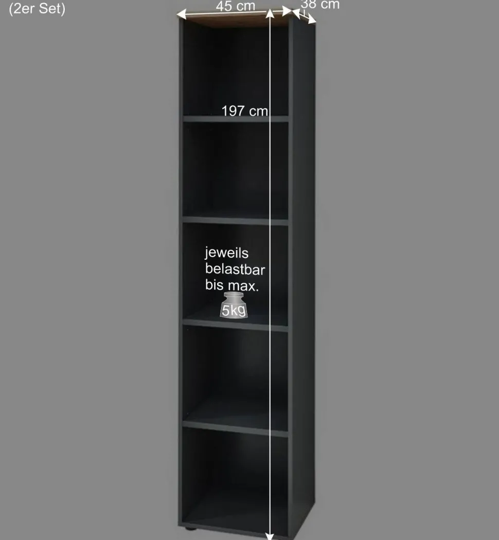 Office Regale Set - Kuetra (dreiteilig)