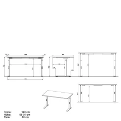 Officetisch und Raumteiler Set - Sparkle (zweiteilig)