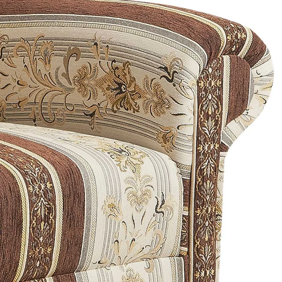 Ohrenbackensessel mit Streifen und Ornamenten - Etrinas