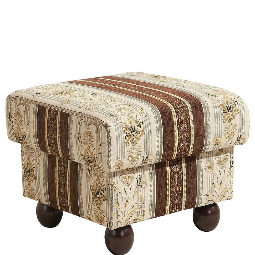 Ohrenbackensessel mit Streifen und Ornamenten - Etrinas