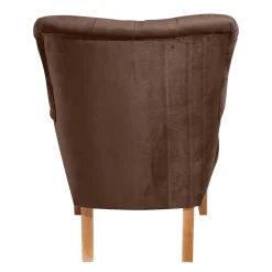 Ohrensessel in Braun und Buche Natur - Emirello