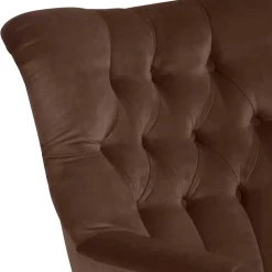 Ohrensessel in Braun und Buche Natur - Emirello