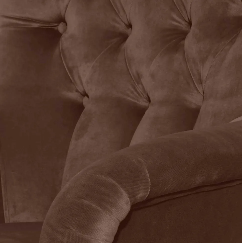 Ohrensessel in Braun und Buche Natur - Emirello