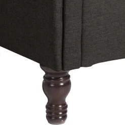 Ohrensessel in Dunkelbraun Stoffbezug - Oase