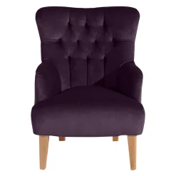 Ohrensessel in Dunkellila Samtvelours - Nordico