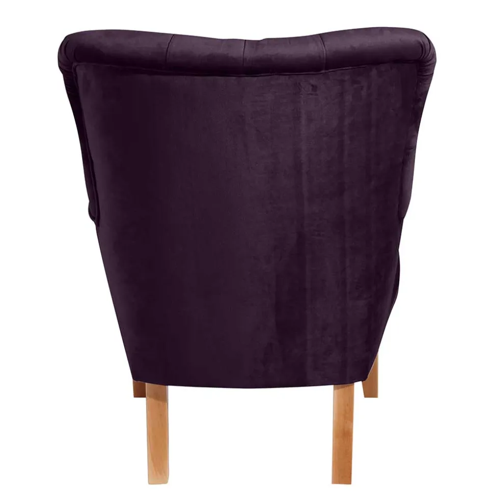 Ohrensessel in Dunkellila Samtvelours - Nordico