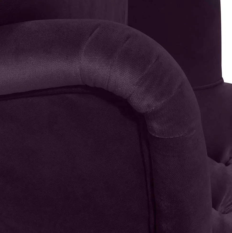 Ohrensessel in Dunkellila Samtvelours - Nordico