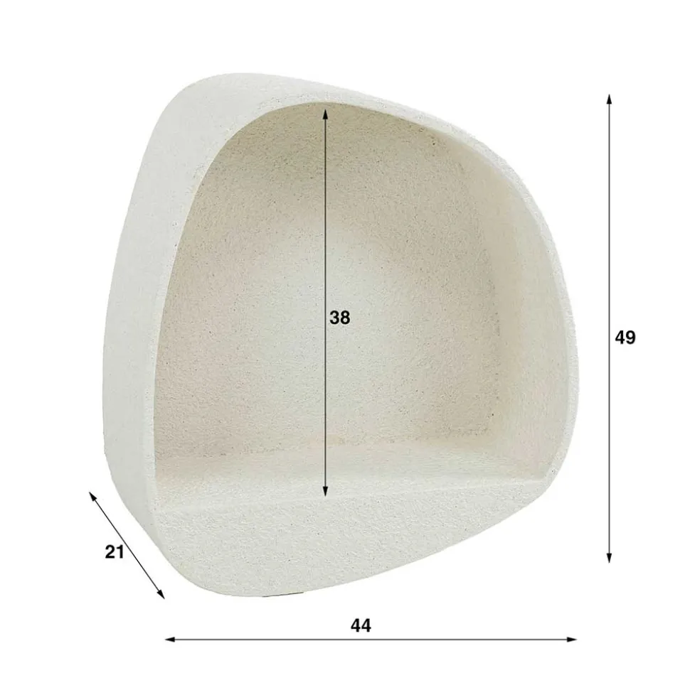 Organisches Hängeregal aus Marmorkomposit - Mayo