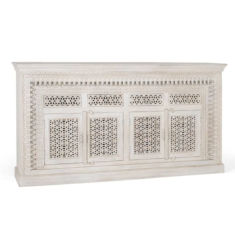 Orient Style Sideboard aus Mangoholz White Wash - Capo