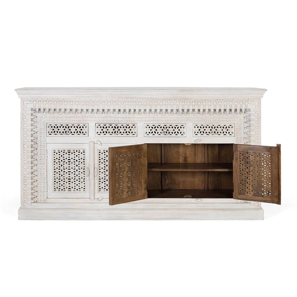 Orient Style Sideboard aus Mangoholz White Wash - Capo