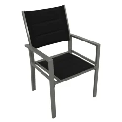 Outdoor Armlehnenstühle in Silbergrau - Senklas (2er Set)