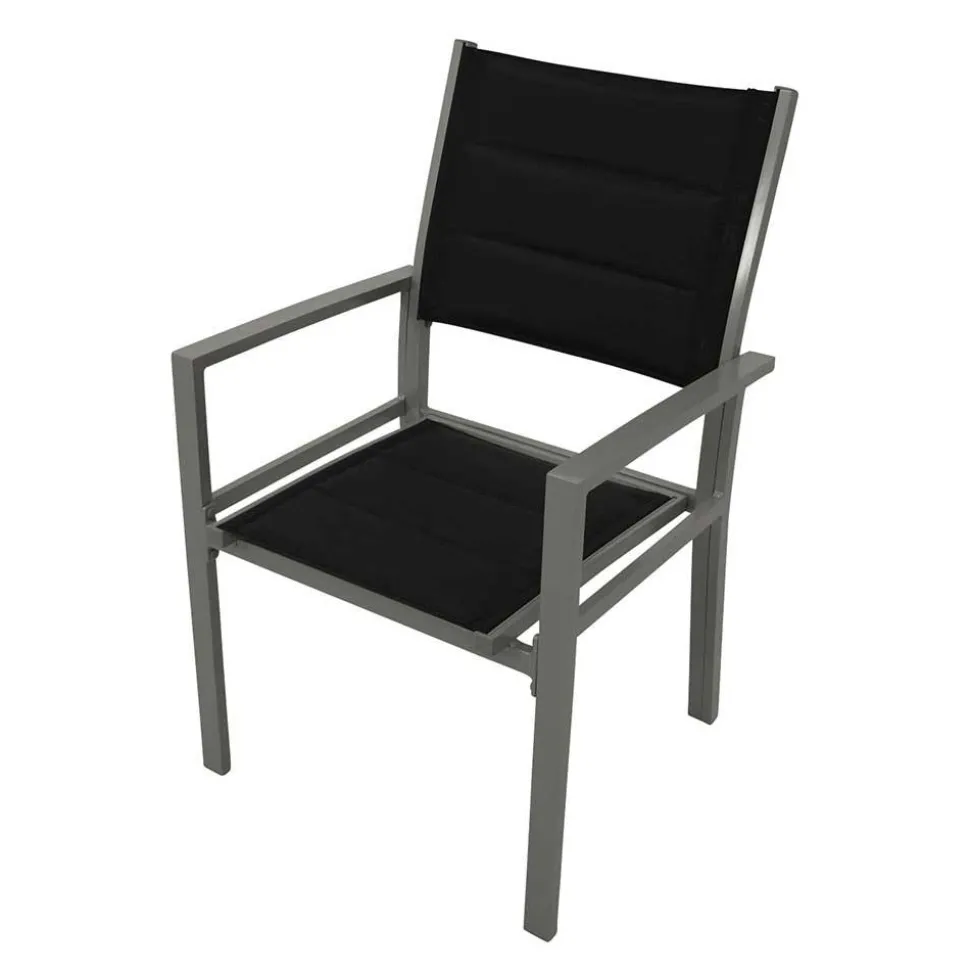 Outdoor Armlehnenstühle in Silbergrau - Senklas (2er Set)