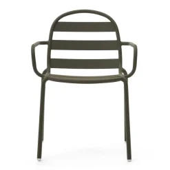 Outdoor Armlehnenstühle in Graugrün - Ocna (4er Set)