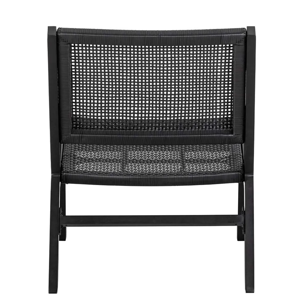 Outdoor Armlehnenstuhl in Schwarz - Fiela (2er Set)