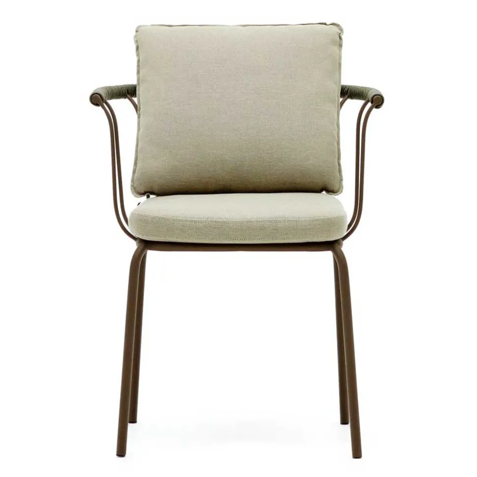 Outdoor Armlehnstühle in Braun - Ragusca (4er Set)