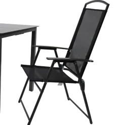 Outdoor Essgruppe mit zwei Klappstühlen - Saridio (dreiteilig)