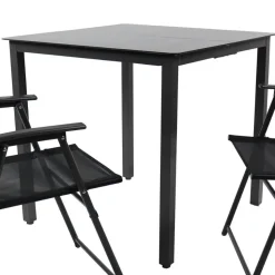 Outdoor Essgruppe mit zwei Klappstühlen - Saridio (dreiteilig)