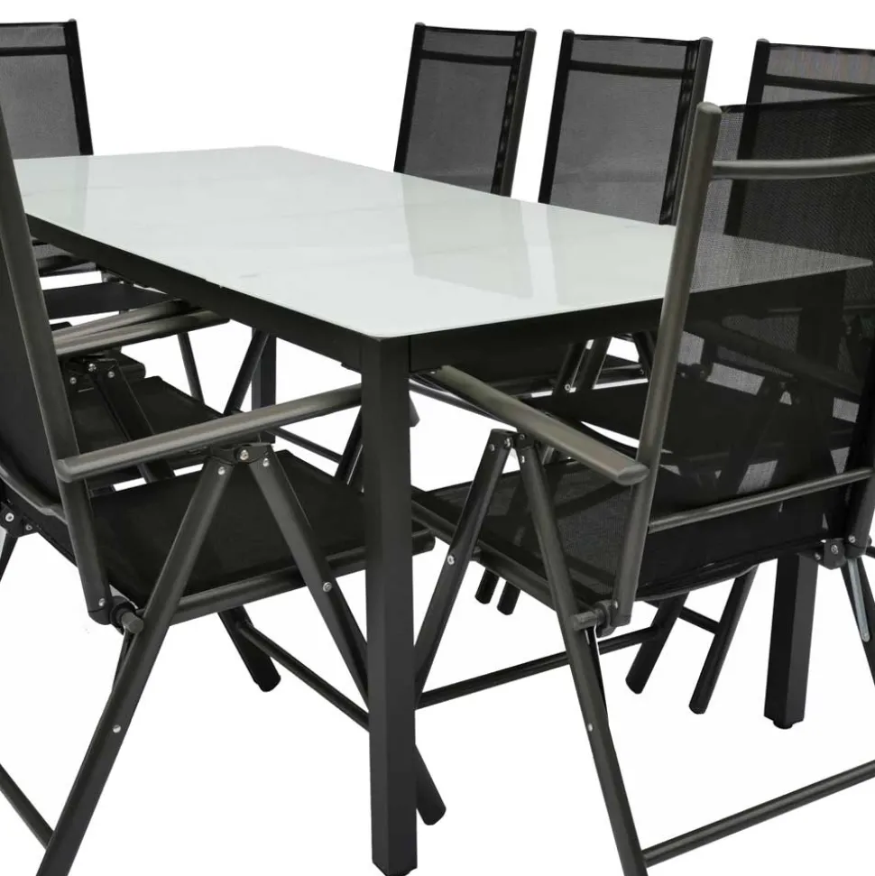 Outdoor Esstischgruppe Set - Yumagno (neunteilig)