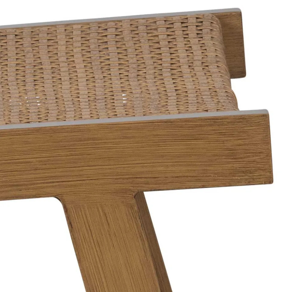 Outdoor Hocker aus Geflecht Kunstrattan - Abajo (2er Set)